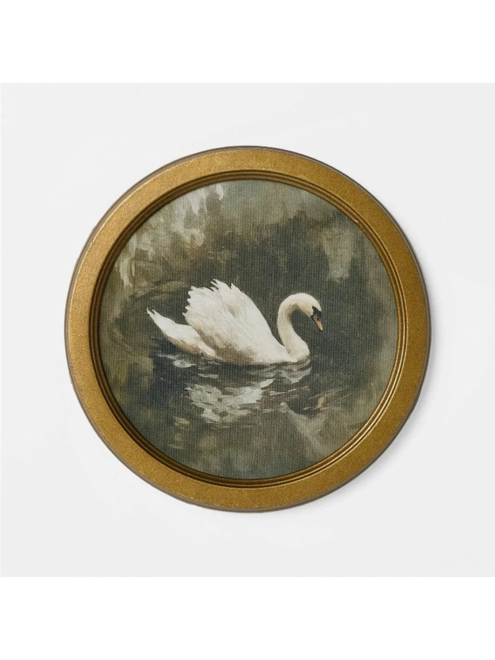 White Bird Round Framed Wall Art - Threshold™ designed with Studio McGee